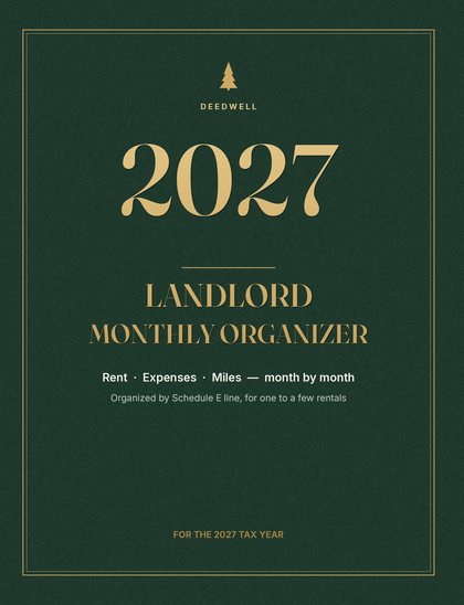 2027 Landlord Monthly Organizer cover